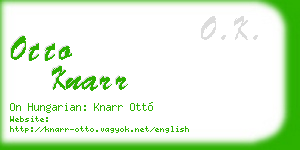 otto knarr business card